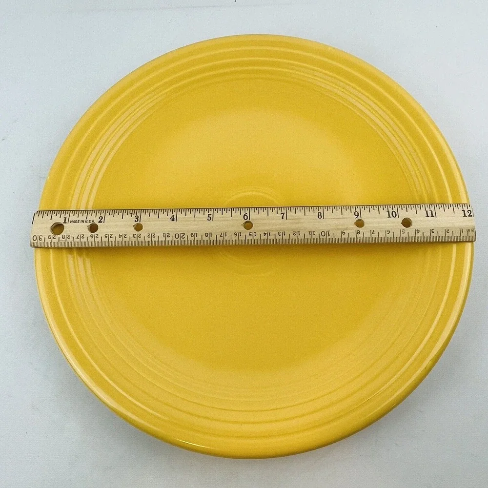 Vintage Fiesta Yellow Chop Plate 12